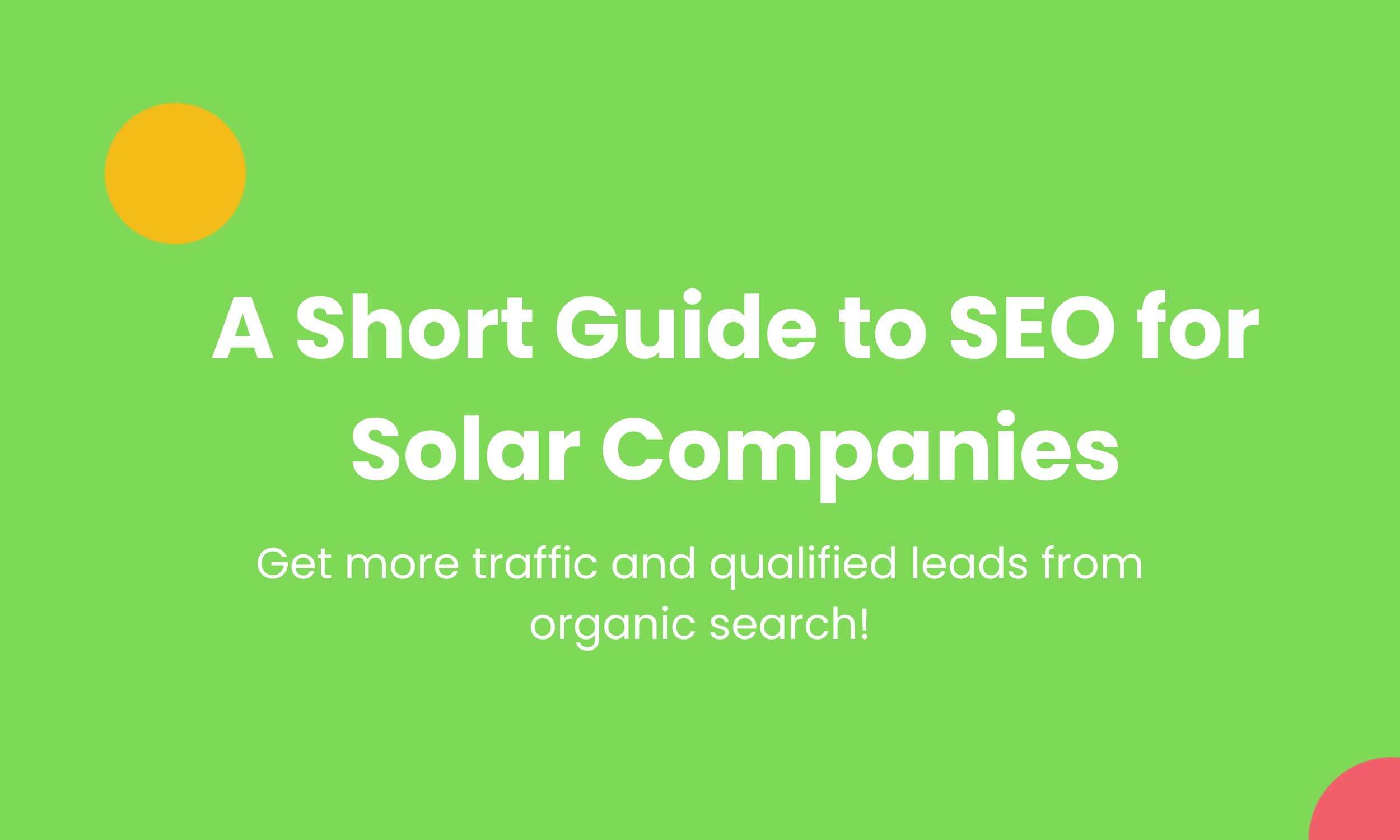 A Short Guide to SEO for Solar Companies